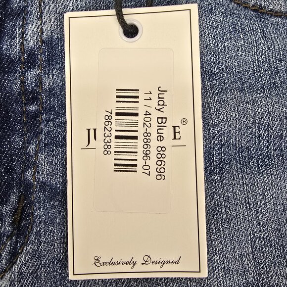 Judy Blue Jeans Women's 11/30 Bootcut Mid-Rise Stretch Distressed Patch JB88696 - Picture 11 of 11